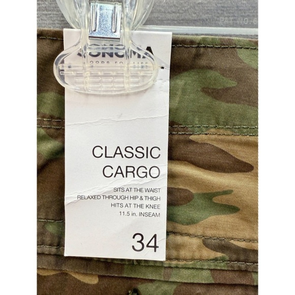 SONOMA Goods for Life Outdoor Camo Flexwear Men's Cargo‎ Shorts 34", 11.5 Inseam - Picture 7 of 8